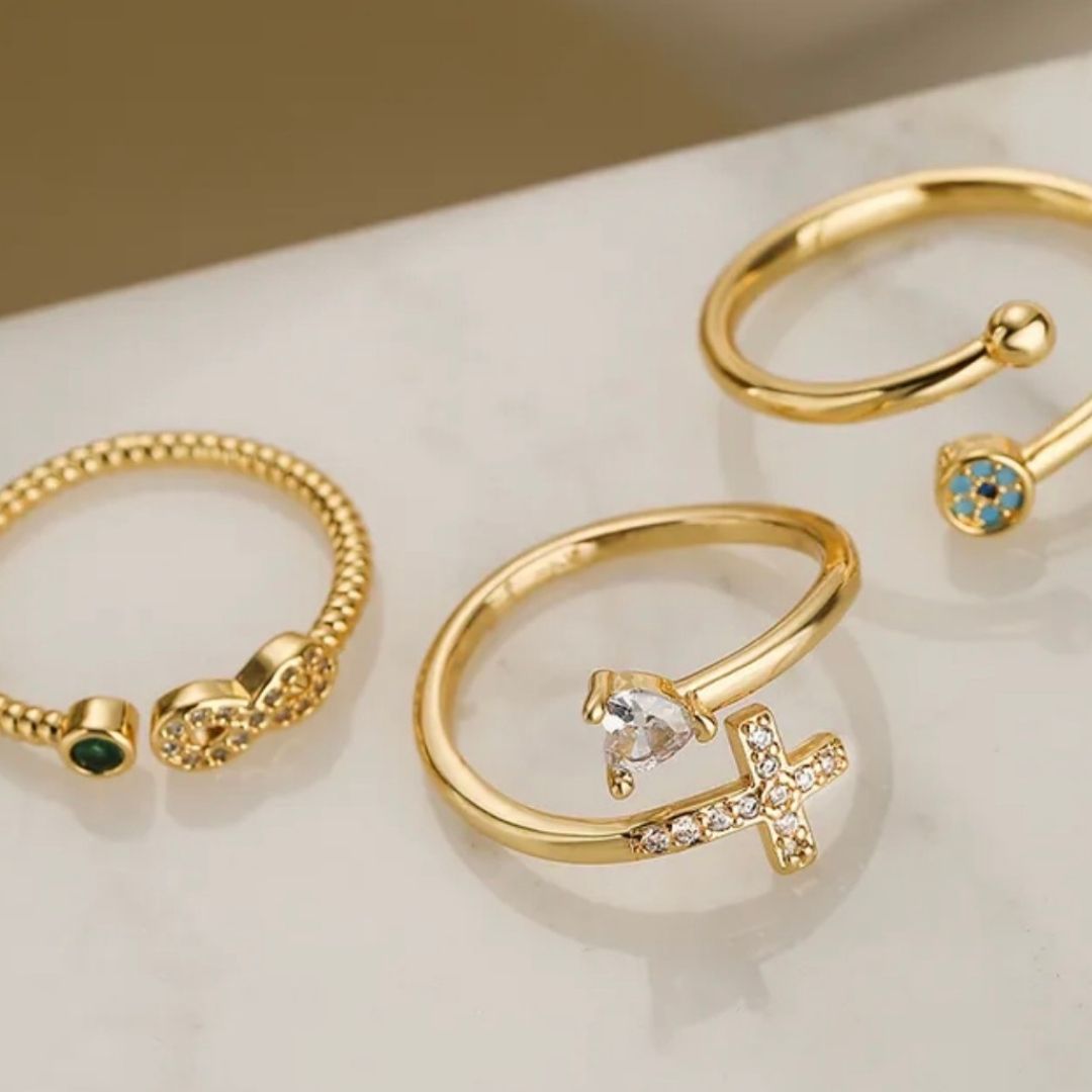 GOLD CLASSIC RING SET