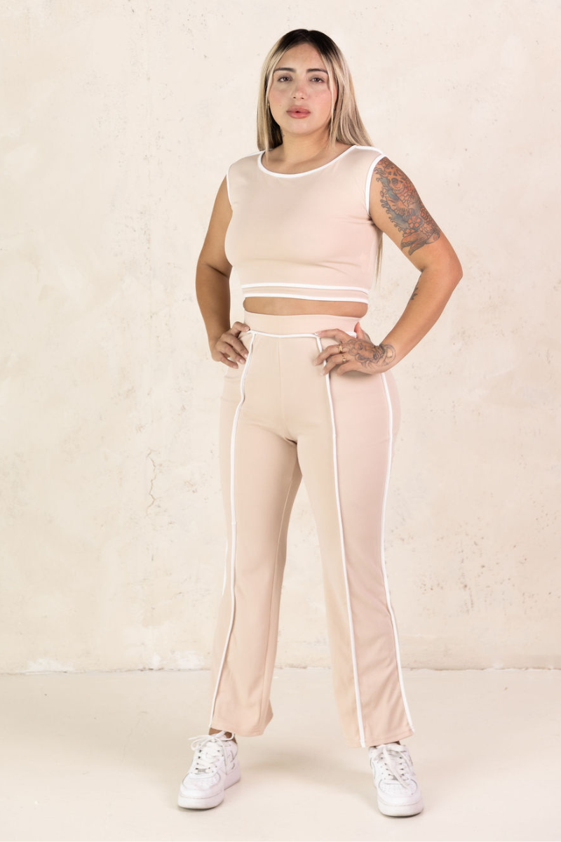 DIDI CREAMY SLEEVELESS SET