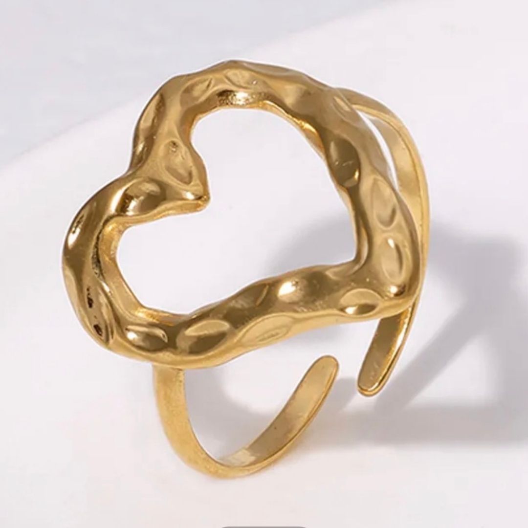 OPEN HEART RING SET