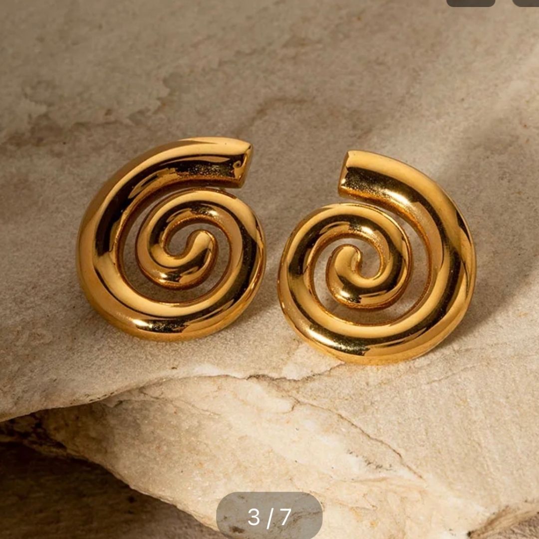 GOLD SPIRAL EARING