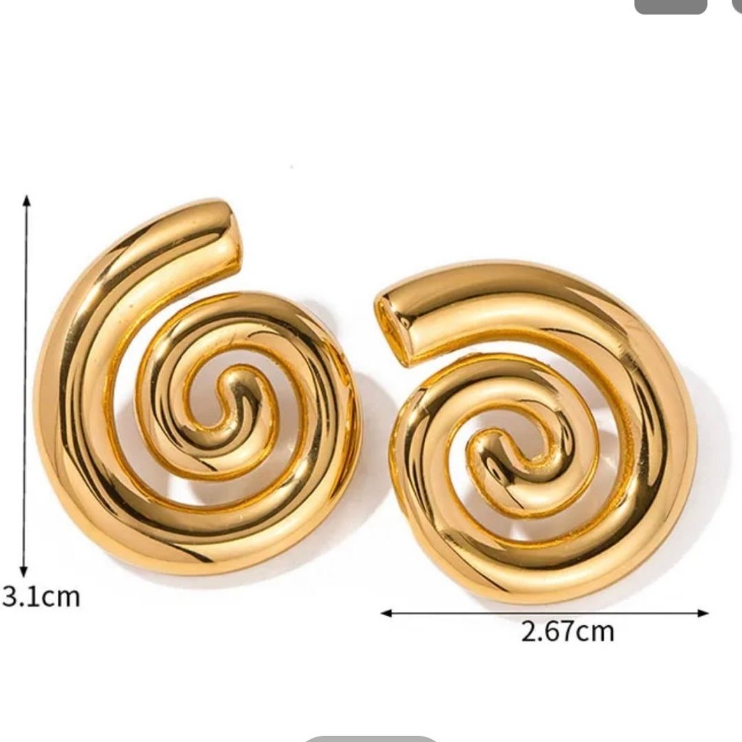 GOLD SPIRAL EARING