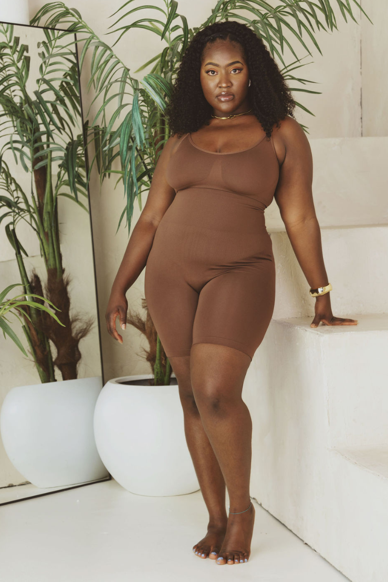 Seamless brown full body shape wear